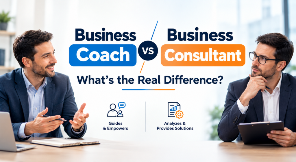 Business Coach vs. Business Consultant: What’s the Real Difference? by Rahuul Kumar Jain