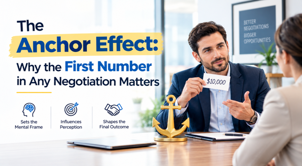 The Anchor Effect: Why the First Number in Any Negotiation Matters More Than People Think By Rahuul Kumar Jain | Business Consultant in Jaipur & Business Coach in Jaipur